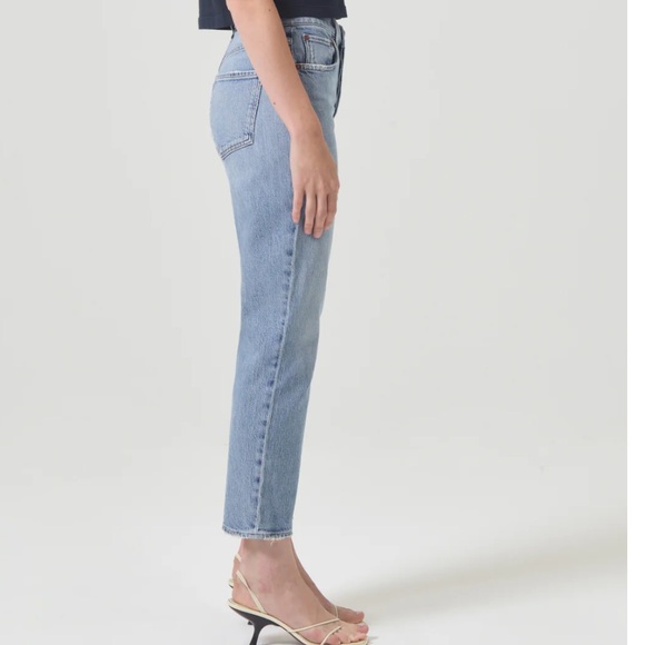 Agolde Riley High Rise Straight Crop - Picture 3 of 5